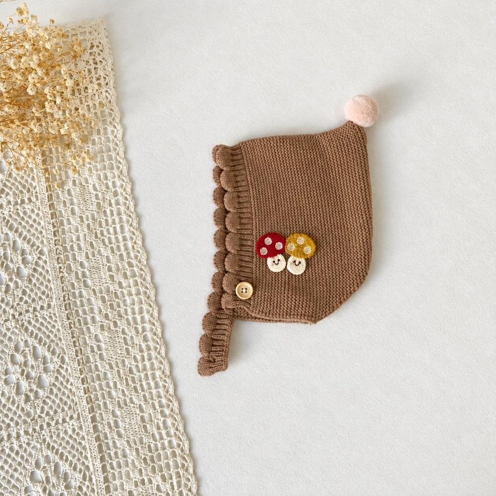 Windproof Pullover Beanie Cap Soft Warm Earflap Hat Pom Pom Baby Knitted Hat Unisex