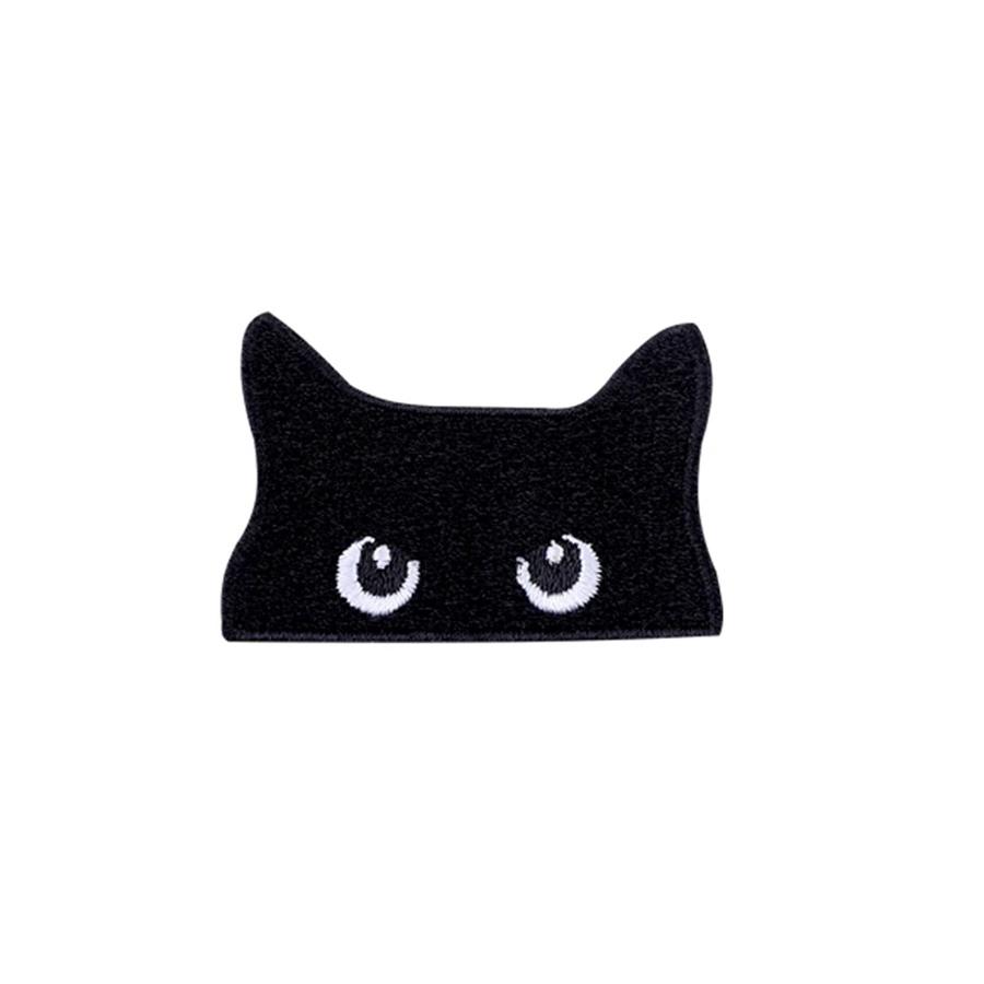 2 шт. симпатичные черные вышитые нашивки на одежду для приклеивания утюгом на ткань