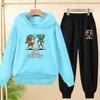 Autumn and Winter Sets for Boys and Girls Aged 3 to 12, 67 Sporty Cartoon Hoodies, Long Pants and Charming Hooded Pullovers