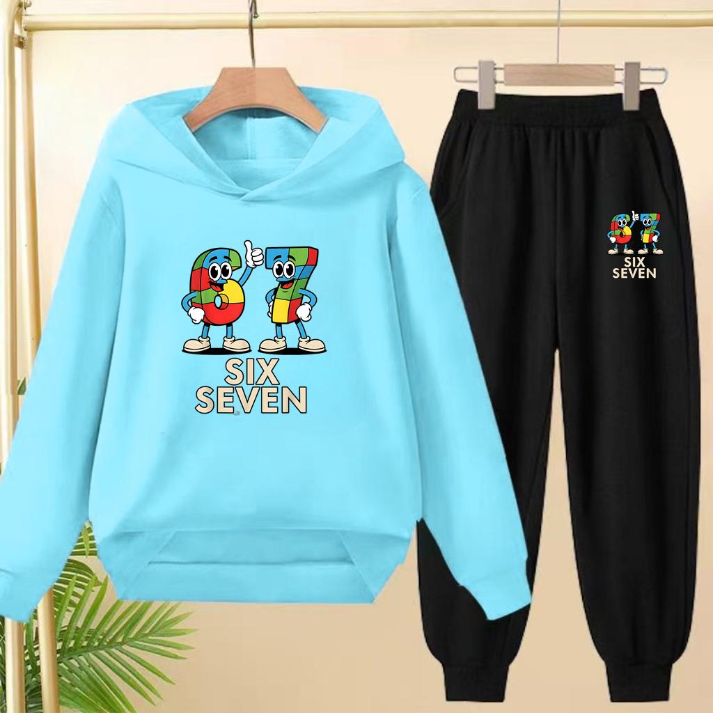 Autumn and Winter Sets for Boys and Girls Aged 3 to 12, 67 Sporty Cartoon Hoodies, Long Pants and Charming Hooded Pullovers