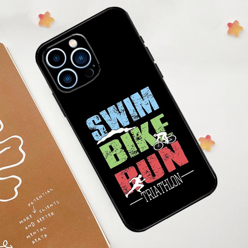 Чехол для телефона Triathlon Tri Life Swim Bike Run для iPhone 17 Pro Max 14 11 15 16 Pro Max 13 12 mini 16 Plus 16e 17 Air Funda