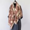 Korean Version Of Polka Dot Girl Style Double-Sided Two-Color Imitation Cashmere Scarf Winter High-End Temperament Warm Shawl