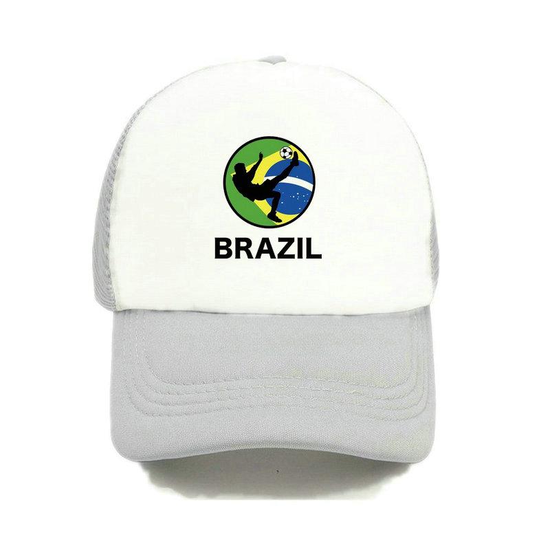 Men Women Football Brazil Team Snapback Cap 2018 Brazil Fan Soccer Sports Cap Yellow Green Brazil National Parrot Flag Hat YY456