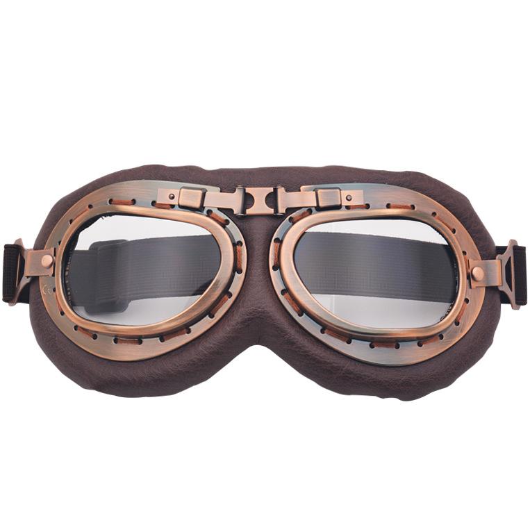 Retro Motorbike Motocross Helmet Pilot Goggles Jet Vintage Wwii Pilot Goggles High quality  Blue Light Eyewear Sports