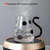 Стеклянный кувшин для воды с стаканом в виде коровы, 550/1800 мл, милый стеклянный чайник-кувшин в виде коровы, молочник, прикроватная графин для воды, бутылки для воды, для отеля