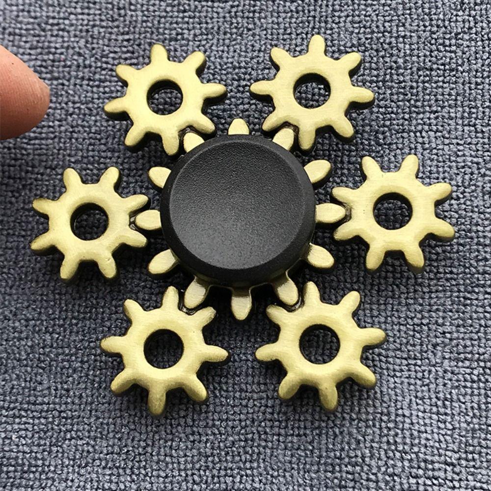 Zinc Zinc Zinc Alloy Finger Spinner Brass Color Hand Spinning Gyro Toy Fidget Spinner Adults Gift