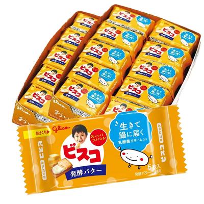 Мини-упаковка ферментированного масла Bisco, 5 шт. x 40 шт. Ezaki Glico, в индивидуальной упаковке, содержит молочнокислые бактерии Печенье Бисквиты Сладости Сладости