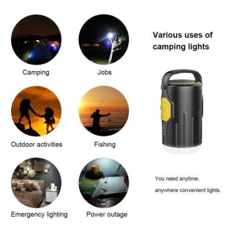Кемпинговый фонарь Наружное освещение Power Bank 10400 мАч Bluetooth-динамик Желтый