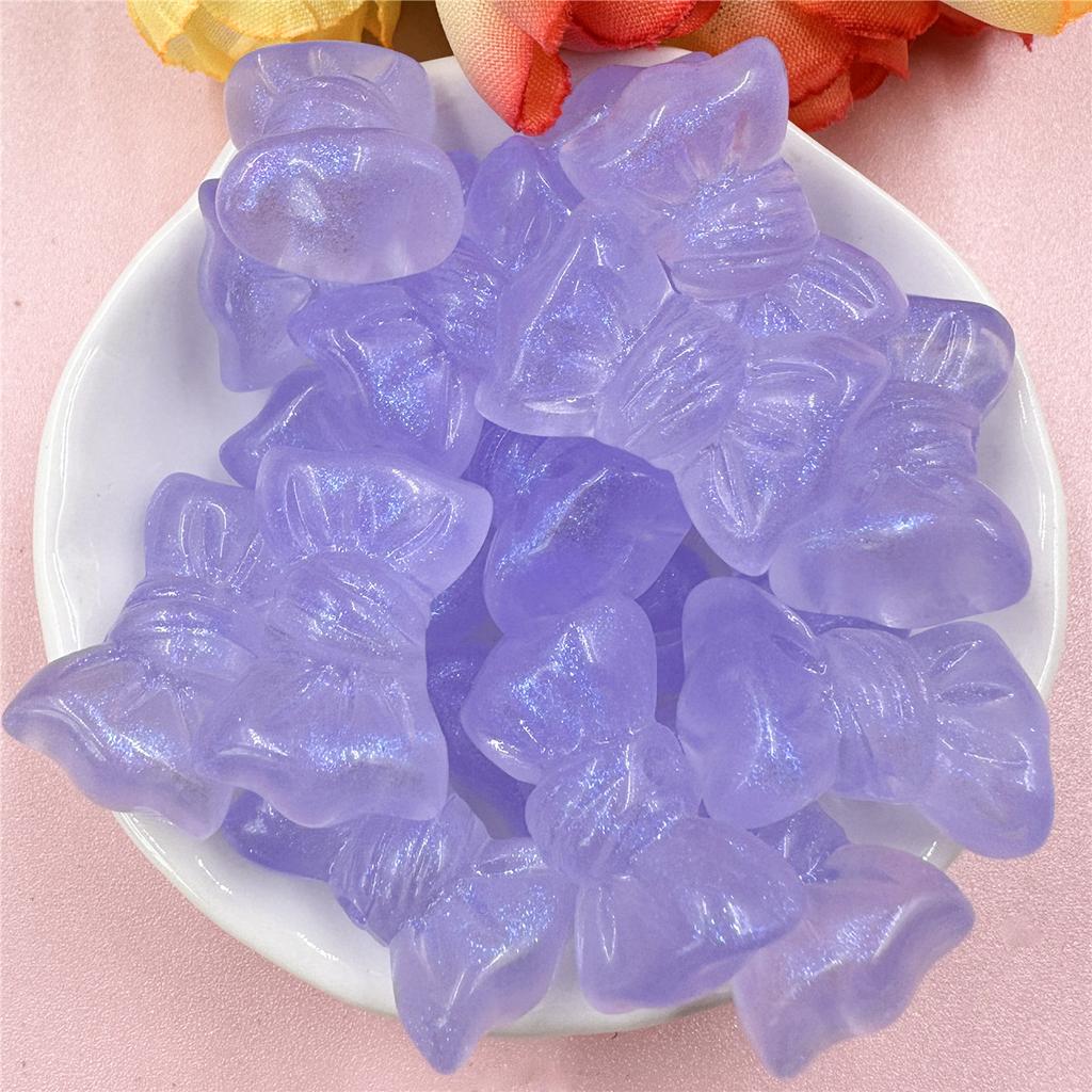 Высококачественные украшения Изысканные отдельные бусины 20 шт. Бант Акриловые Сделай сам Разноцветные С отверстием Шармы 16,2*24,2 мм Материал ручной работы