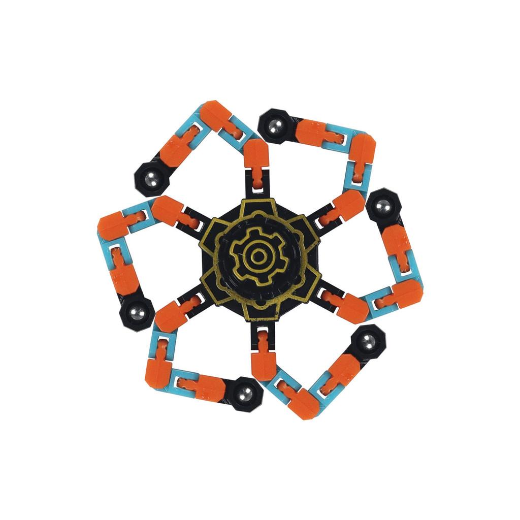 Luminous Fingertip Spinning Rotating Feeling Gyro Tops Transformable Mechanical Chain Fidget Spinning Tops Toys