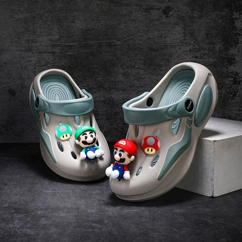 Марио Детские летние клоги Дышащие Нескользящие Мягкая подошва Пляжная обувь для детей