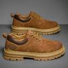 Autumn and winter big head leather shoes casual Martin shoes leather trend versatile tooling shoes low top men's shoes