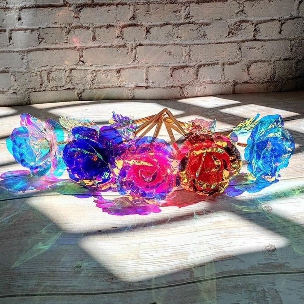 Handcrafted Eternal Roses Fade Resistant Artificial Crystal Flower Mother's Day
