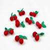 10pcs Crochet Cherry Patches Applique For Clothes Hair Clip Ornament Hand Knitted Fruit DIY Handmade Crafts Sewing Accessories
