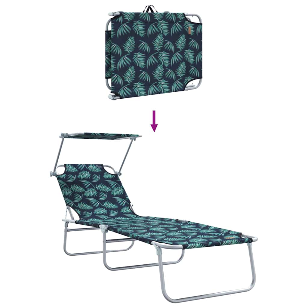 Sun Lounger 2 pcs Green 58 x 188 x 77 cm Polyester