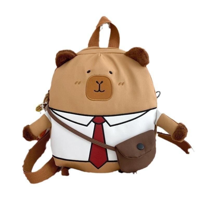 Панда Мультяшный Капибара Рюкзак Студенческая Милая Сумка Множество Отделений для Хранения