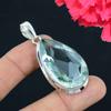 Blue Topaz Gemstone Pendant Solid 925 Sterling Silver Pendant Jewelry Gift For Unisex