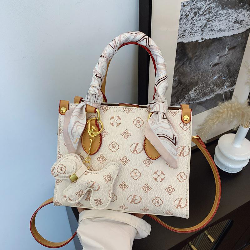 Винтажный принт, женская сумка-тоут через плечо, 2025, нишевый дизайн для мам среднего возраста