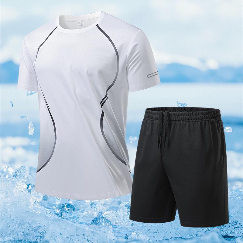 European-Style Basketball Short Sleeve Set: Casual Sporty Couple Outfit