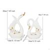 2Pcs Couple Swan Statues Art Crafts Figurine Sculpture Ornament for Cabinet Entrance Decoration