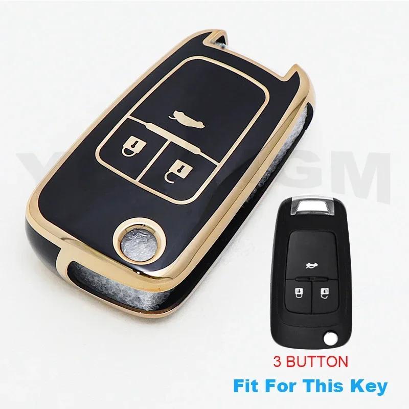 TPU Smart Key Case For Chevrolet Car Key Fob for Chevrolet Chevy Cruze Malibu Camaro Aveo Equinox Impala Sonic 2 3 4 5 Buttons