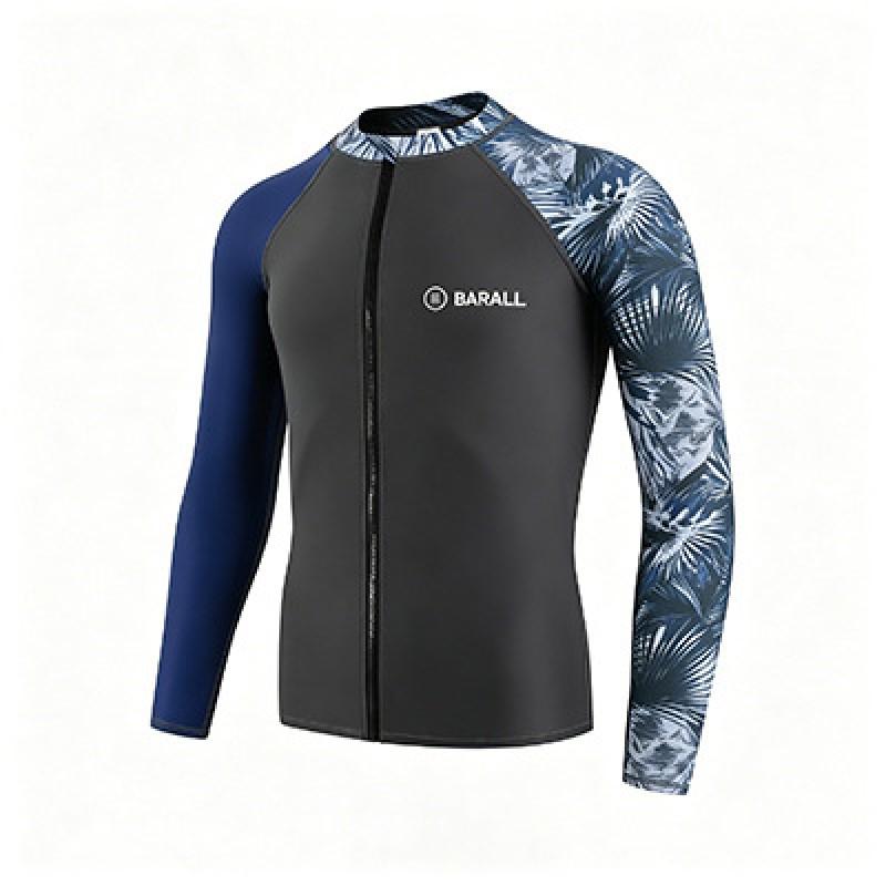 Mens Long Sleeve Pants Rash Guard Split Swimsuit Surfing Snorkeling Diving