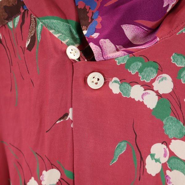 Ralph Lauren Цветочная рубашка с коротким рукавом, открытым воротником, 4 розовых, женская, б/у