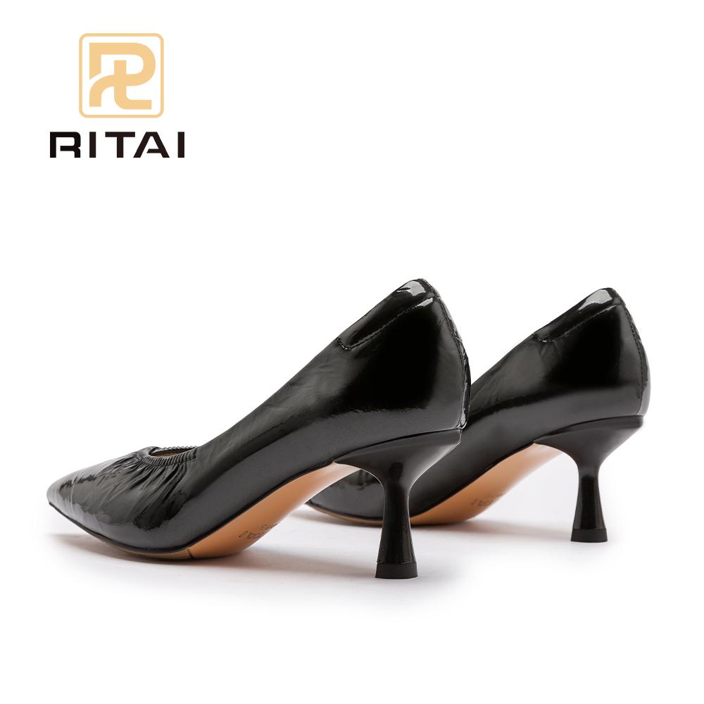 Женские туфли из овчины на высоком каблуке с острым носком, модные сандалии на высоком каблуке