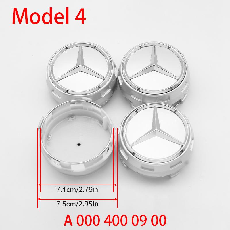 4Pcs 75mm Car Wheel Center Cap Hub Covers Badge For Mercedes Benz AMG B/C/E/S Class C43 C63 E43 E53 E63 GLC GLK CLA Accessories