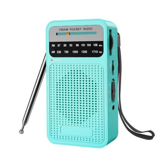 Портативное AM/FM-радио с динамиком, чистым стереозвуком, портативное радио на батарейках с разъемом для наушников 3,5 мм