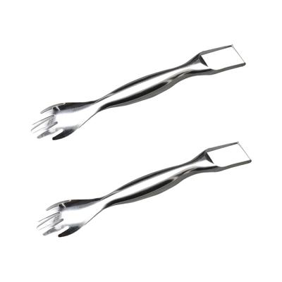2 шт. вилка для фруктов из нержавеющей стали, легкие, прочные, удобные 2-в-1 ломтерезки для фруктов из нержавеющей стали