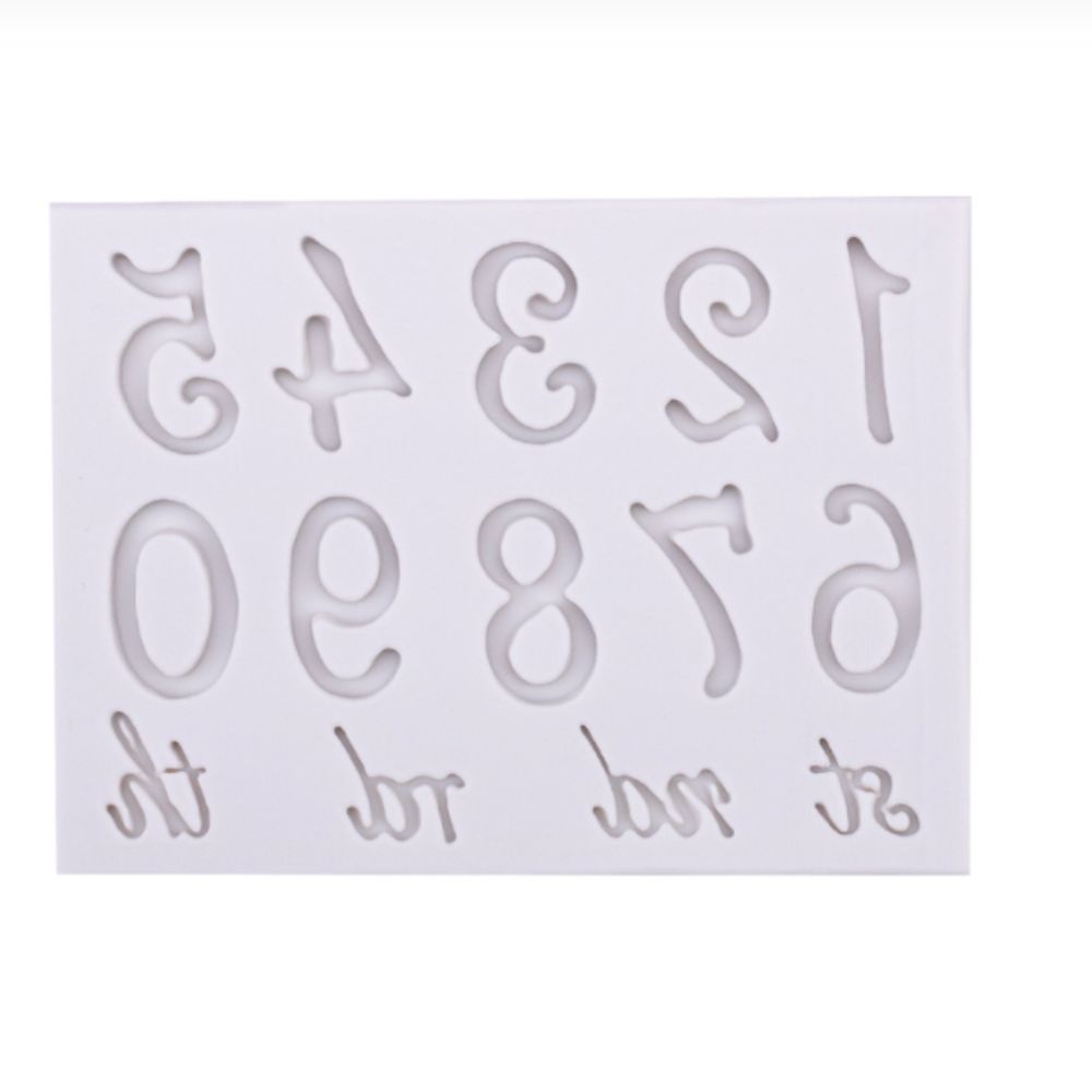 Silicone Number Letter Mold Letter Shape Clay Epoxy Resin Mold Fondant Baking Mold Cake Decoration