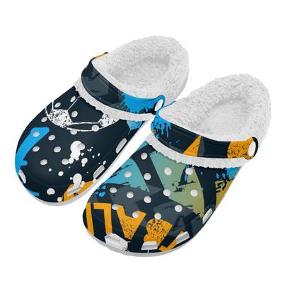 1 пара унисекс теплые флисовые белые клоги EVA шлепанцы легкие удобные мягкий интерьер противоскользящая зимняя обувь для ежедневного использования