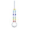 Sparkling K9 Crystal Glass Crystal Car Hanging Rainbow Suncatcher Beautiful Balcony Garden Hanging Ornament A8