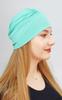 Jasmina Pistachio Turban, Pleated Hat, Without Pattern, Even After Chemotherapy