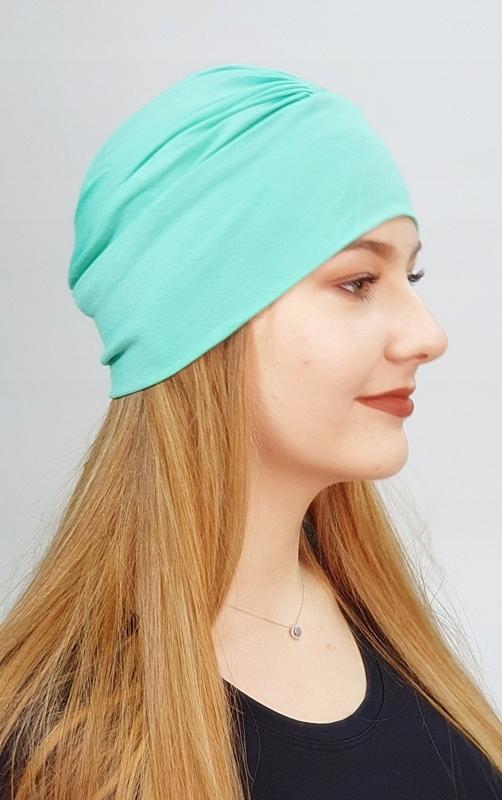 Jasmina Pistachio Turban, Pleated Hat, Without Pattern, Even After Chemotherapy