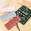 Lace Up Jewelry Storage Bag Bracelet Necklace Velvet Jewelry Holder  Outdoors