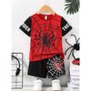 Children's Casual Set: Summer Boys' Fashionable Printed Short-Sleeve Shirt and Shorts Set