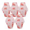 5 Packs Bamboo Charcoal Cloth Menstrual Pad Washable Waterproof Soft Cloth Menstrual Pad for Heavy