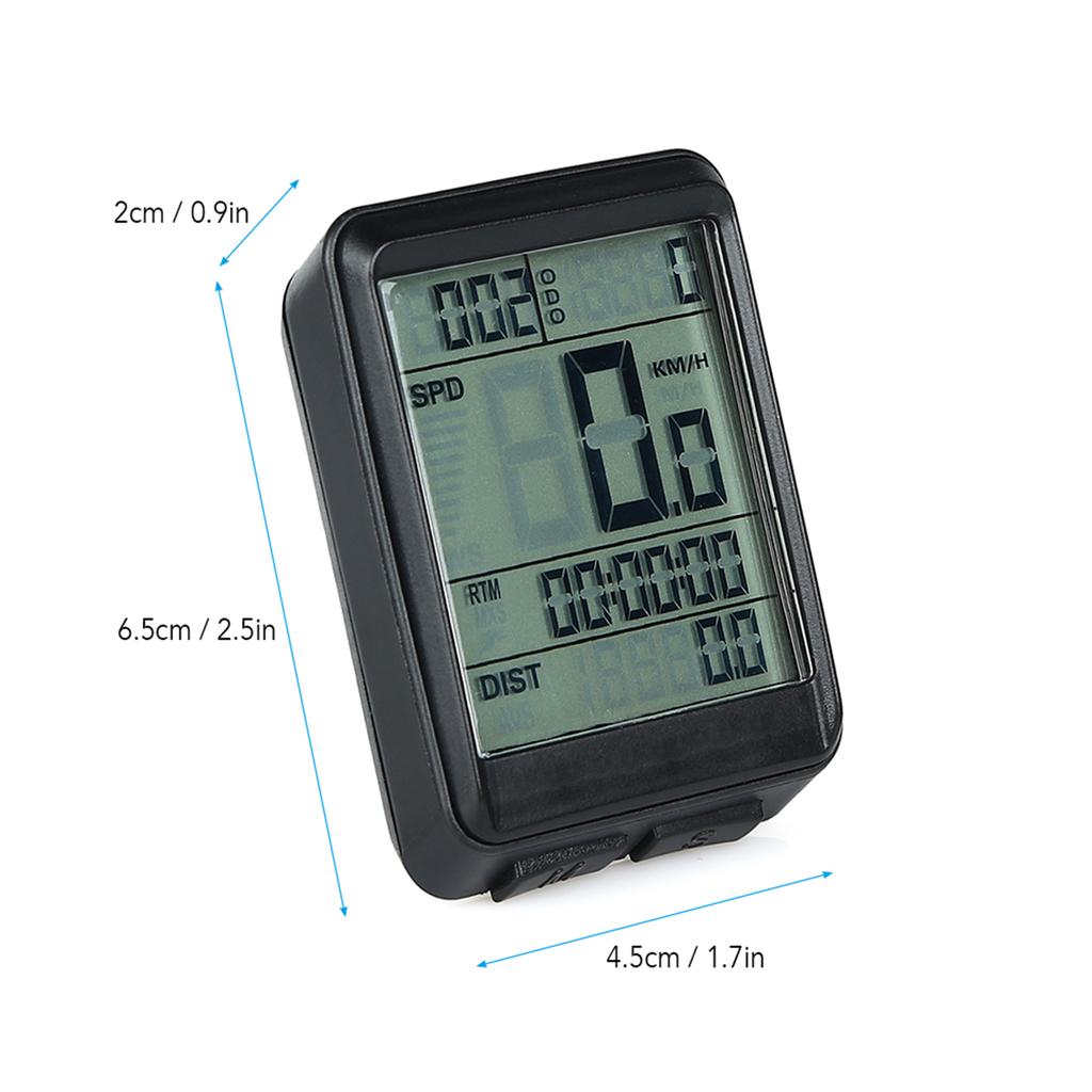 Беспроводной велокомпьютер-спидометр для велосипеда, водонепроницаемый ЖК-дисплей, многофункциональный одометр для велосипеда