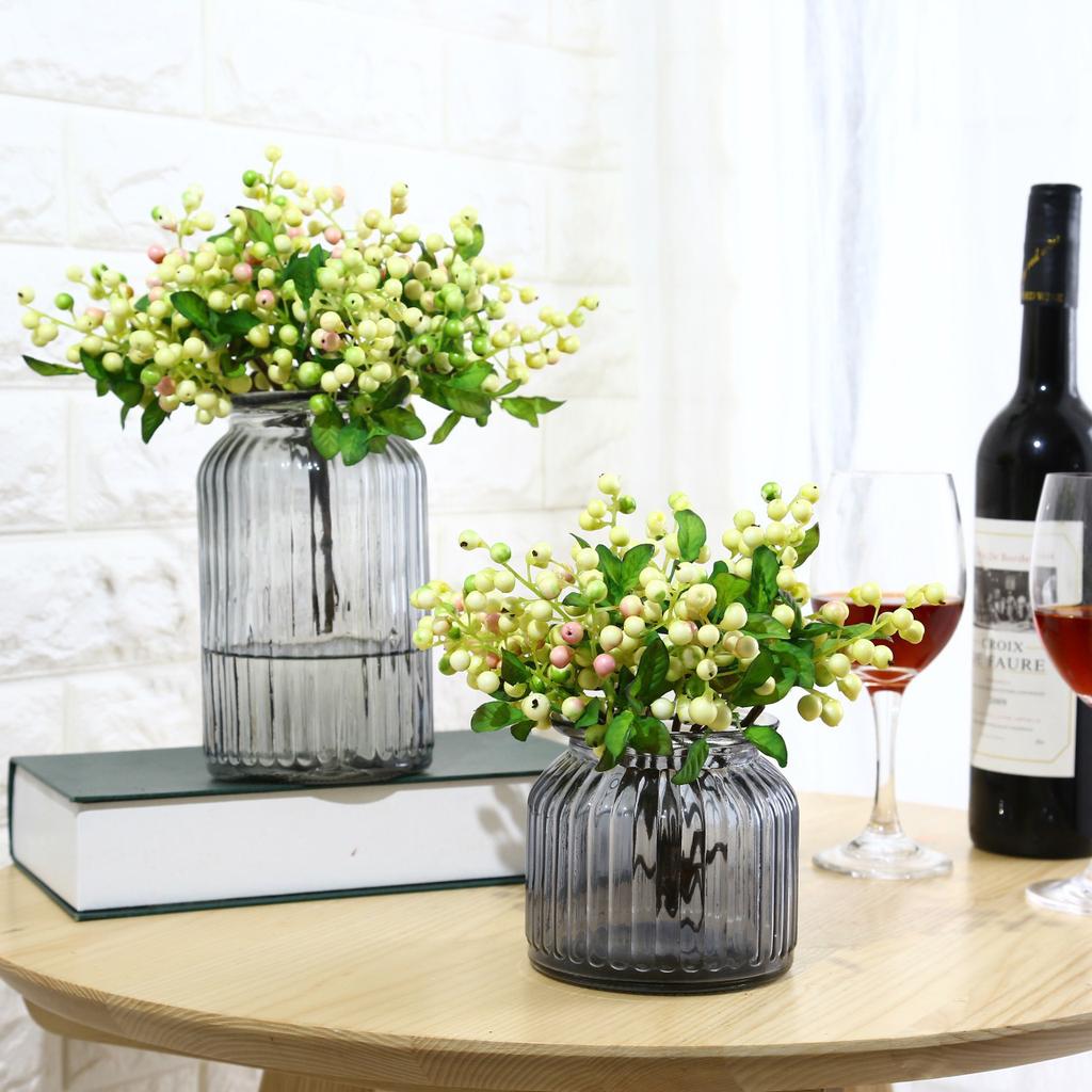 Pack of 12 Fake Artificial Flowers California Berries Branches Picks Blueberry Fruit for Christmas Home Hotel Decorations