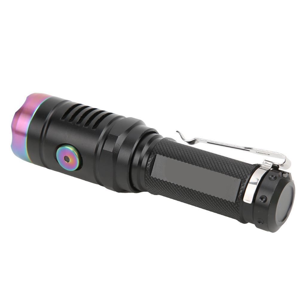 Карманный фонарик L3 LED Мини Портативный Мощный Черный Фонарь с Аккумулятором и Кабелем для Передачи Данных для Кемпинга, Пешего Туризма, Прогулок