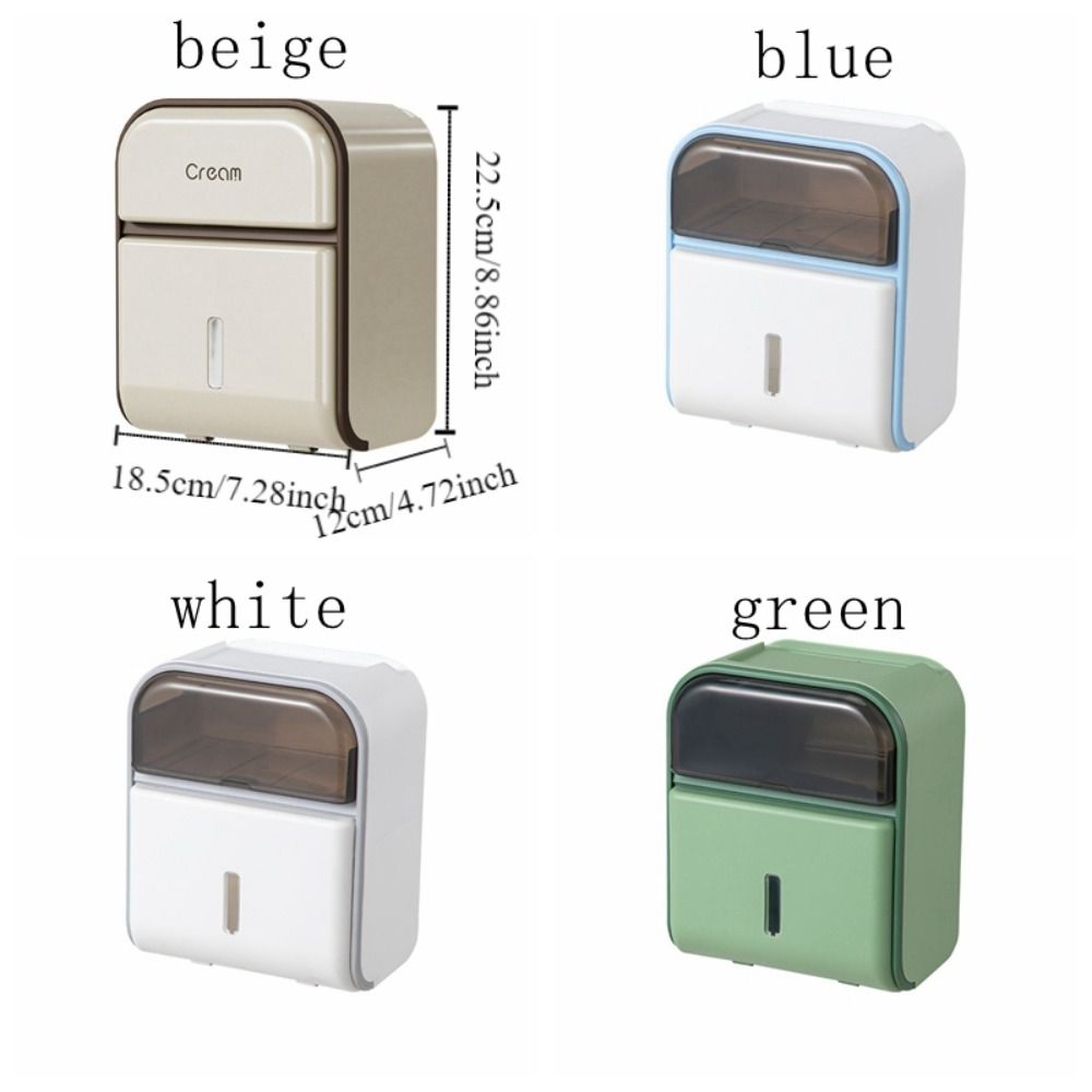 Multipurpose Wall-Mounted Tissue Box No-Drill Tissue Storage Rack Tissue Container  Kitchen
