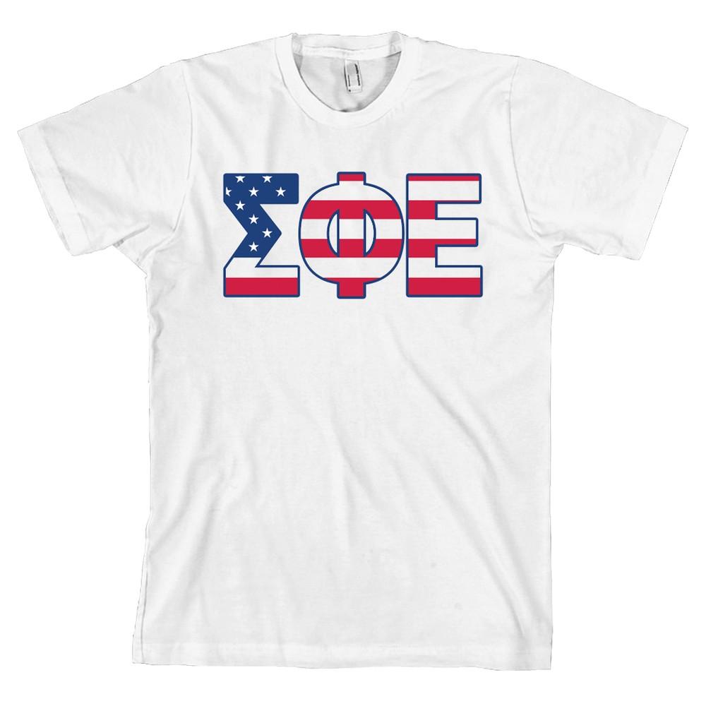Sigma Phi Epsilon Bella + Canvas Sig Ep USA Letters *ALL SIZES* Unisex T-Shirt