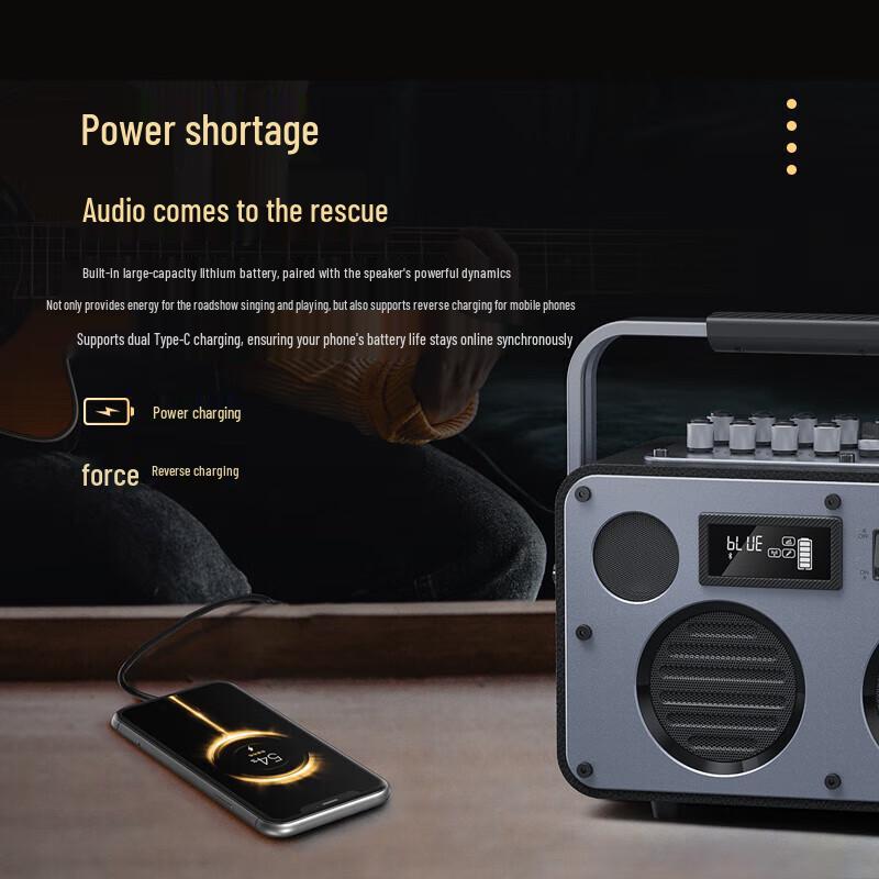 СМОТРИ МЕНЯ ЗДЕСЬ S3 Wanderer Портативная Bluetooth-колонка KTV Штепсель CN (адаптер в комплекте) (Китайская версия)