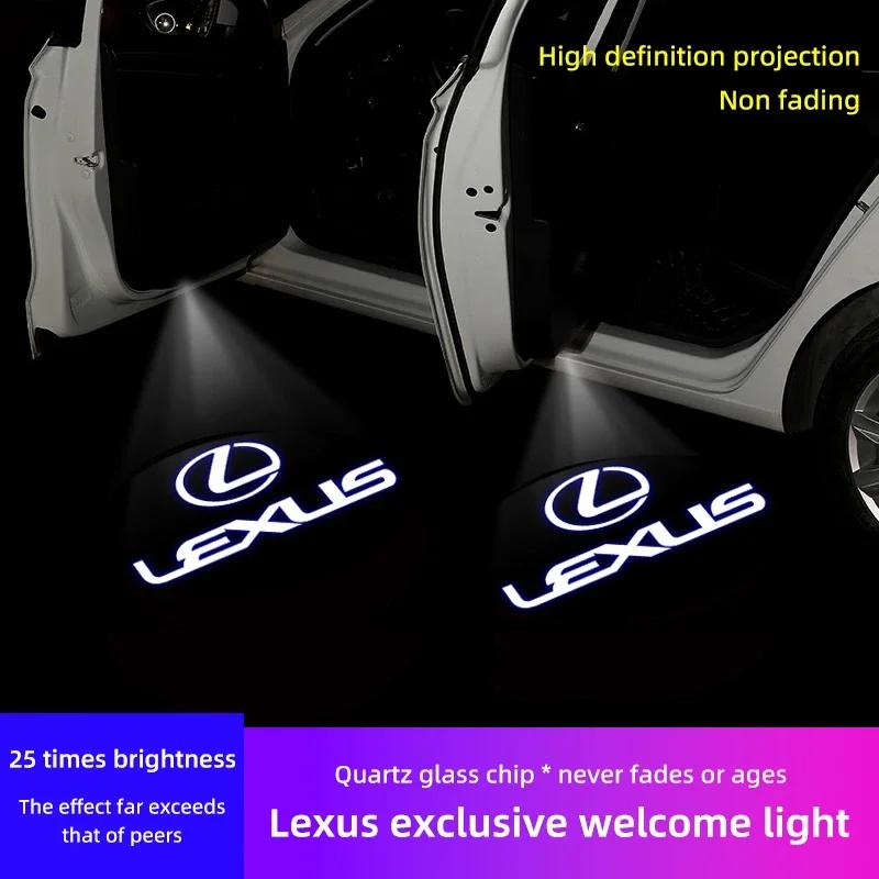 For Lexus F SPORT ES RX NX LS UX LM LX GX LC RZ IS CT GS RC HS SC Car Door Welcome Light Logo Projector Lights Accessories