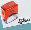 Printtoo Final Demand Self Inking Rubber Stamp Pre, Inked Office Stamp, Канцелярские товары для домашнего офиса, 38 x 14 мм,
