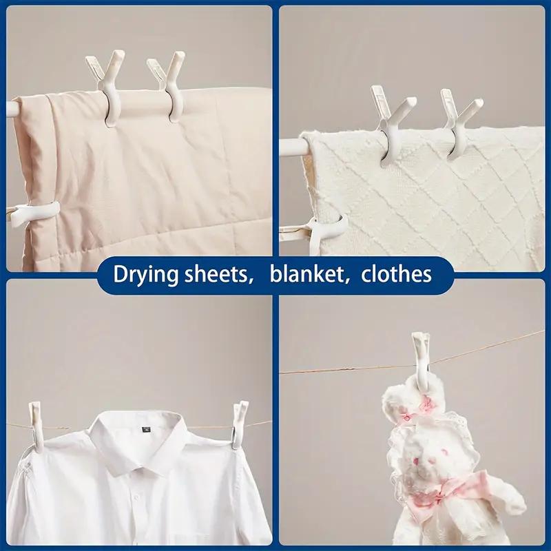 Прочные ветрозащитные прищепки, противоскользящие пластиковые прищепки для белья, одеял, постельного белья, многоцелевые зажимы для подвешивания