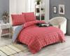 Parure de lit - TRENDY - Rouge - 220x240 cm - 80% Coton - 20% Polyester