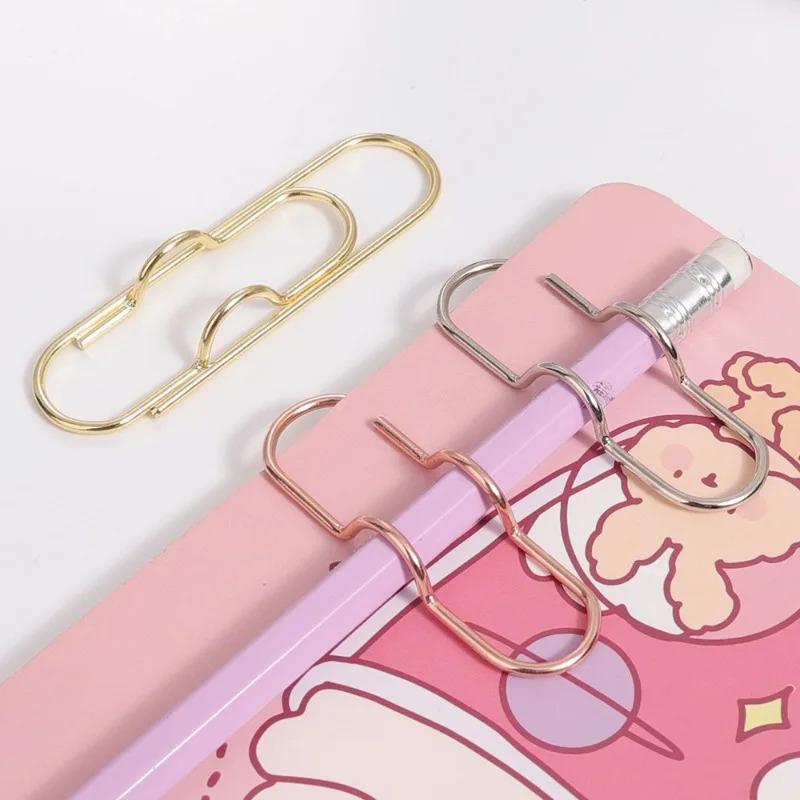 5-10 шт. Металлические зажимы-держатели для ручек - Портативные зажимы для фиксации бумаги для ежедневников, документов, фотографий и карманов, Инструмент для студентов и офиса